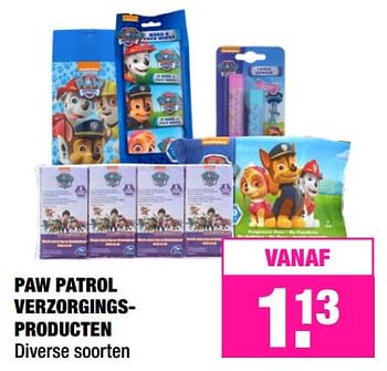 Promoties Paw patrol verzorgings- producten - PAW  PATROL - Geldig van 13/08/2018 tot 26/08/2018 bij Big Bazar