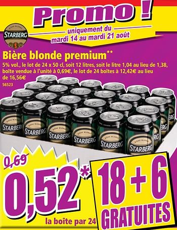 Promoties Starberg bière blonde** premium - Starberg - Geldig van 14/08/2018 tot 21/08/2018 bij Norma