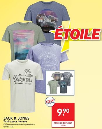 Promoties T-shirt pour homme - Jack & Jones - Geldig van 15/08/2018 tot 28/08/2018 bij Makro