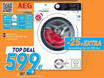 Promoties Aeg wasmachine l7fb60j - AEG - Geldig van 16/08/2018 tot 31/08/2018 bij Krefel