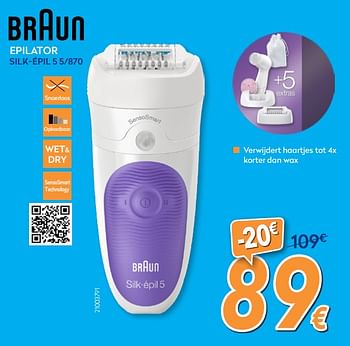 Promoties Braun epilator silk-épil 5 5-870 - Braun - Geldig van 16/08/2018 tot 31/08/2018 bij Krefel
