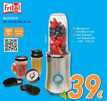 Promoties Fritel blender bg 1310 blend + go - Fritel - Geldig van 16/08/2018 tot 31/08/2018 bij Krefel