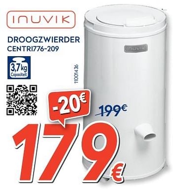 Promoties Inuvik droogzwierder centri776-209 - Inuvik - Geldig van 16/08/2018 tot 31/08/2018 bij Krefel
