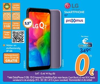Promoties Lg smartphone q7 - LG - Geldig van 16/08/2018 tot 31/08/2018 bij Krefel