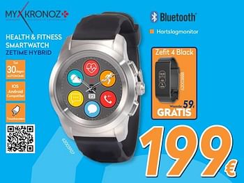 Promoties Mykronoz health + fitness smartwatch zetime hybrid - MyKronoz - Geldig van 16/08/2018 tot 31/08/2018 bij Krefel