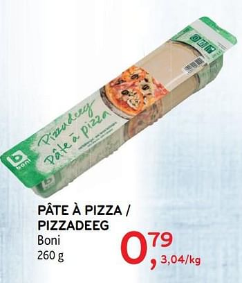 Promoties Pâte à pizza - Boni - Geldig van 15/08/2018 tot 28/08/2018 bij Alvo