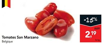 Promotions Tomates san marzano - Produit maison - Makro - Valide de 15/08/2018 à 28/08/2018 chez Makro