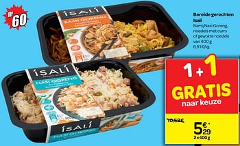 Promoties Bereide gerechten isali - Isali - Geldig van 14/08/2018 tot 27/08/2018 bij Carrefour