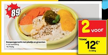 Promoties Eenpansgerecht met pladijs en groenten - Huismerk - Carrefour  - Geldig van 14/08/2018 tot 20/08/2018 bij Carrefour