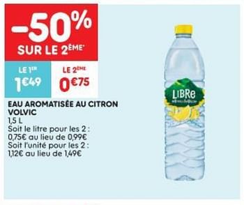 Promotions Eau aromatisée au citron volvic - Volvic - Valide de 15/08/2018 à 19/08/2018 chez Leader Price
