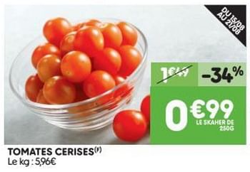Promoties Tomates cerises - Huismerk - Leader Price - Geldig van 15/08/2018 tot 19/08/2018 bij Leader Price