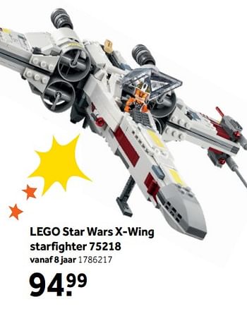 Promoties Lego star wars x-wing starfighter 75218 - Lego - Geldig van 13/08/2018 tot 02/09/2018 bij Intertoys