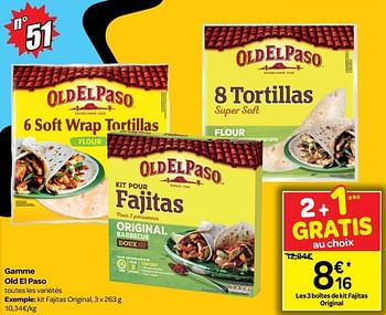 Promotions Gamme old el paso - Old El Paso - Valide de 14/08/2018 à 27/08/2018 chez Carrefour