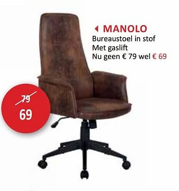 arm Herkenning Extreem Huismerk - Weba Manolo bureaustoel in stof met gaslift - Promotie bij Weba