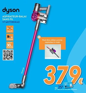 Promotions Dyson aspirateur-balai sans fil v7 motorhead - Dyson - Valide de 16/08/2018 à 31/08/2018 chez Krefel
