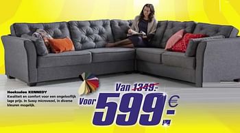 Promoties Hoeksalon kennedy - Huismerk - Seats and Sofas - Geldig van 19/08/2018 tot 25/08/2018 bij Seats and Sofas