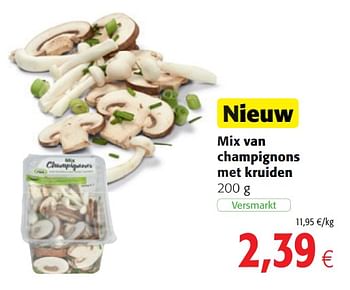 Promoties Mix van champignons met kruiden - Huismerk - Colruyt - Geldig van 16/08/2018 tot 28/08/2018 bij Colruyt