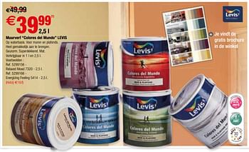 Promoties Muurverf colores del mundo levis - Levis - Geldig van 22/08/2018 tot 10/09/2018 bij Brico