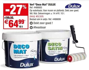 Promoties Verf deco mat dulux - Dulux - Geldig van 22/08/2018 tot 10/09/2018 bij Brico