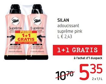 Promoties Silan adoucissant suprême pink - Silan - Geldig van 16/08/2018 tot 29/08/2018 bij Spar (Colruytgroup)