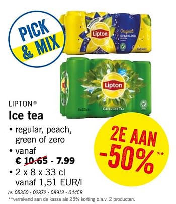 Promoties Ice tea green - Lipton - Geldig van 20/08/2018 tot 25/08/2018 bij Lidl