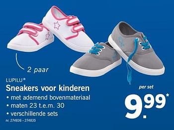 Promoties Sneakers voor kinderen - Lupilu - Geldig van 20/08/2018 tot 25/08/2018 bij Lidl