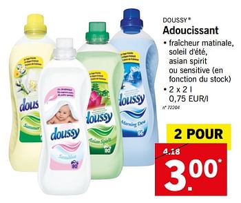 Promoties Adoucissant - Doussy - Geldig van 20/08/2018 tot 25/08/2018 bij Lidl