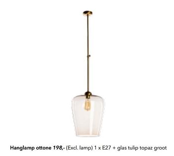 Promoties Hanglamp ottone - Huismerk - Deba Meubelen - Geldig van 08/08/2018 tot 31/08/2019 bij Deba Meubelen