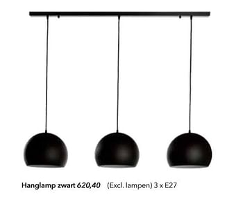 Promoties Hanglamp zwart - Huismerk - Deba Meubelen - Geldig van 08/08/2018 tot 31/08/2019 bij Deba Meubelen