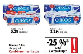 Promoties Danone oikos alle yoghurt - Danone - Geldig van 16/08/2018 tot 28/08/2018 bij Colruyt