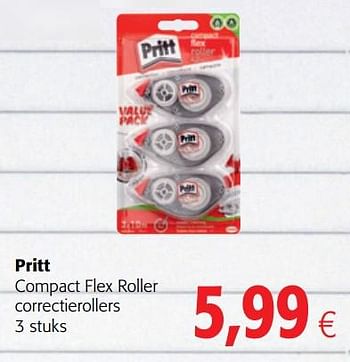 Promoties Pritt compact flex roller correctierollers - Pritt - Geldig van 16/08/2018 tot 28/08/2018 bij Colruyt