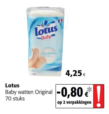 Promoties Lotus baby watten original - Lotus Nalys - Geldig van 16/08/2018 tot 28/08/2018 bij Colruyt