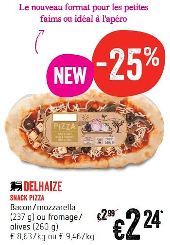 Promotions Snack pizza - Produit Maison - Delhaize - Valide de 16/08/2018 à 22/08/2018 chez Delhaize