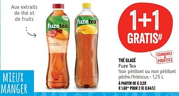 Promotions Thé glacé fuze tea - FuzeTea - Valide de 16/08/2018 à 22/08/2018 chez Delhaize