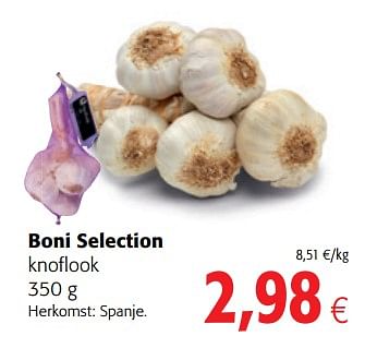 Promoties Boni selection knoflook - Boni - Geldig van 16/08/2018 tot 28/08/2018 bij Colruyt