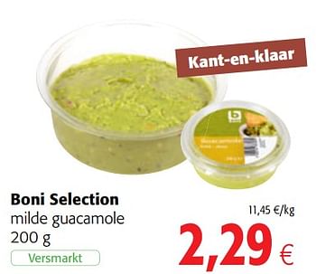 Promoties Boni selection milde guacamole - Boni - Geldig van 16/08/2018 tot 28/08/2018 bij Colruyt