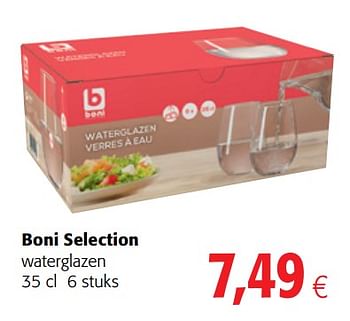 Promoties Boni selection waterglazen - Boni - Geldig van 16/08/2018 tot 28/08/2018 bij Colruyt