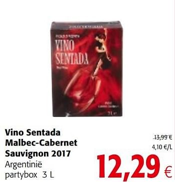 Promotions Vino sentada malbec-cabernet sauvignon 2017 - Vins rouges - Valide de 16/08/2018 à 28/08/2018 chez Colruyt