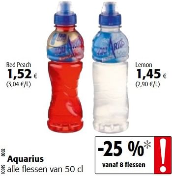 Promoties Aquarius alle flessen - Aquarius - Geldig van 16/08/2018 tot 28/08/2018 bij Colruyt