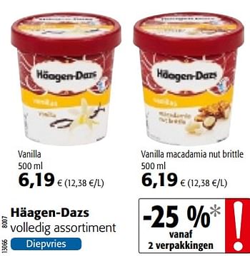 Promoties Häagen-dazs volledig assortiment - Haagen-Dazs - Geldig van 16/08/2018 tot 28/08/2018 bij Colruyt