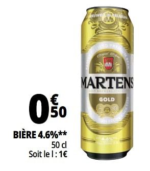 Promoties Bière 4.6% - Martens - Geldig van 14/08/2018 tot 21/08/2018 bij Auchan