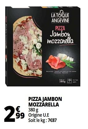 Promotions Pizza jambon mozzarella - Produit Maison - Auchan Ronq - Valide de 14/08/2018 à 21/08/2018 chez Auchan Ronq