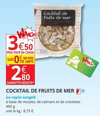 Promotions Cocktail de fruits de mer - Produit Maison - Auchan Ronq - Valide de 15/08/2018 à 26/08/2018 chez Auchan Ronq