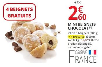 Promoties Mini beignets chocolat - Huismerk - Auchan - Geldig van 15/08/2018 tot 26/08/2018 bij Auchan