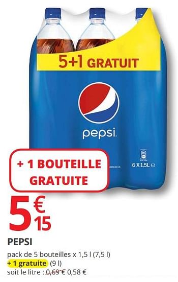 Promotions Pepsi - Pepsi - Valide de 15/08/2018 à 26/08/2018 chez Auchan Ronq