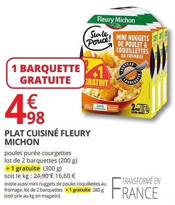 Promotions Plat cuisiné fleury michon - Fleury Michon - Valide de 15/08/2018 à 26/08/2018 chez Auchan Ronq