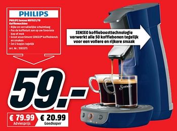 Promoties Philips senseo hd7821-70 koffiemachine - Philips - Geldig van 20/08/2018 tot 26/08/2018 bij Media Markt