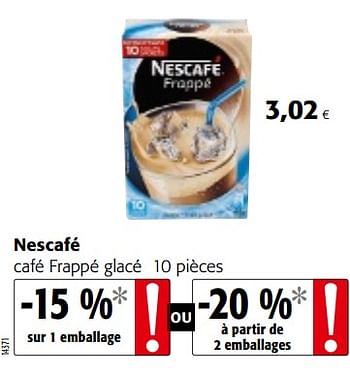 Promotions Nescafé café frappé glacé - Nescafe - Valide de 16/08/2018 à 28/08/2018 chez Colruyt