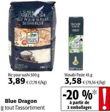 Promotions Blue dragon tout l`assortiment - Blue Dragon - Valide de 16/08/2018 à 28/08/2018 chez Colruyt