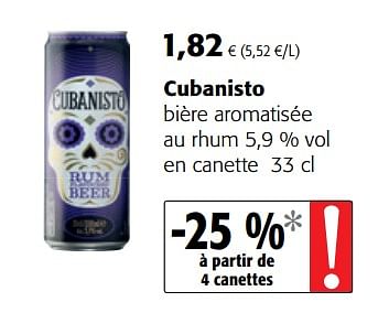 Promotions Cubanisto bière aromatisée au rhum - Cubanisto - Valide de 16/08/2018 à 28/08/2018 chez Colruyt